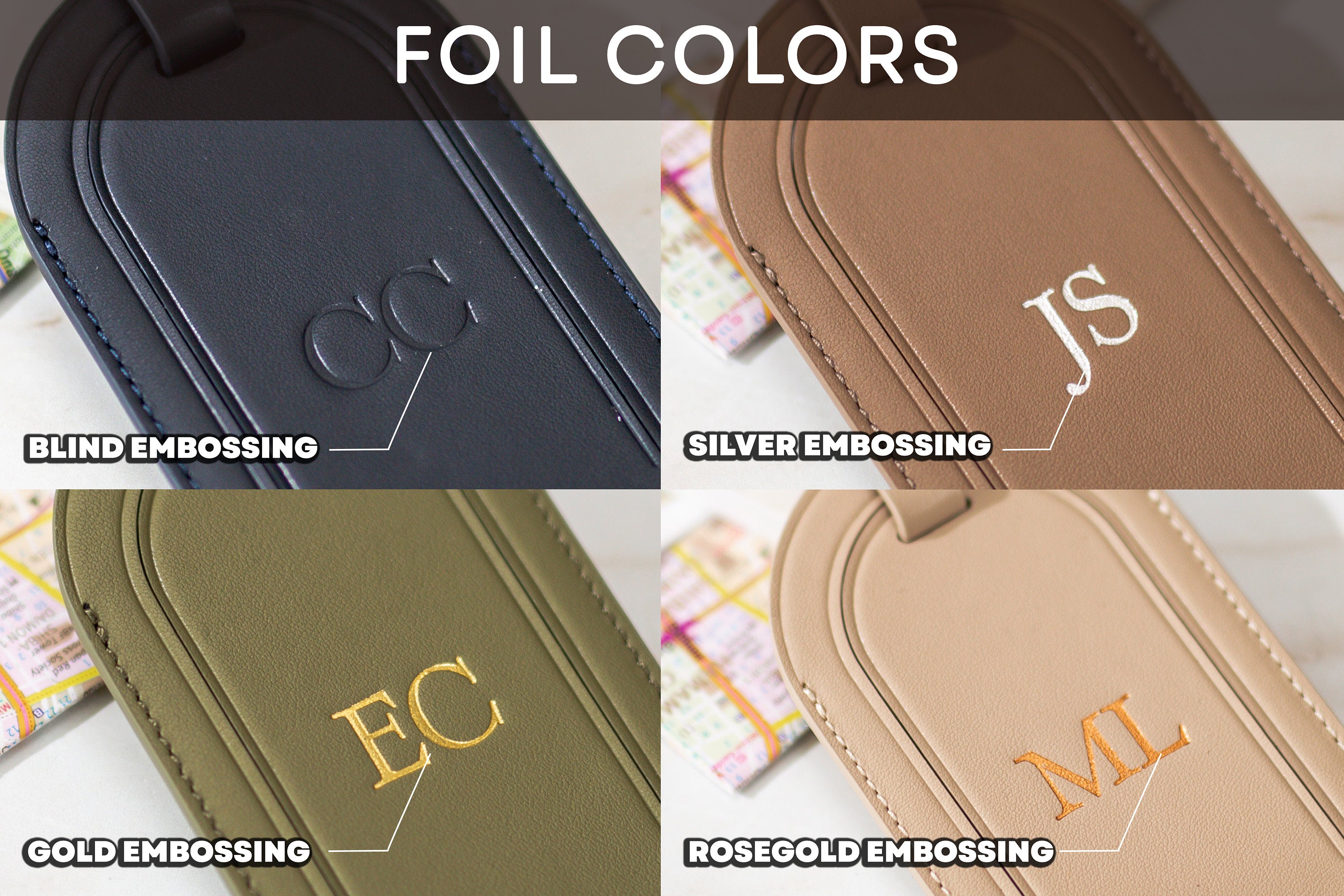 Embossed Luggage Tag - Custom monogrammed suitcase tag, gift for her, Bag name tags, travel gift, gift from kids, personalized gift for her