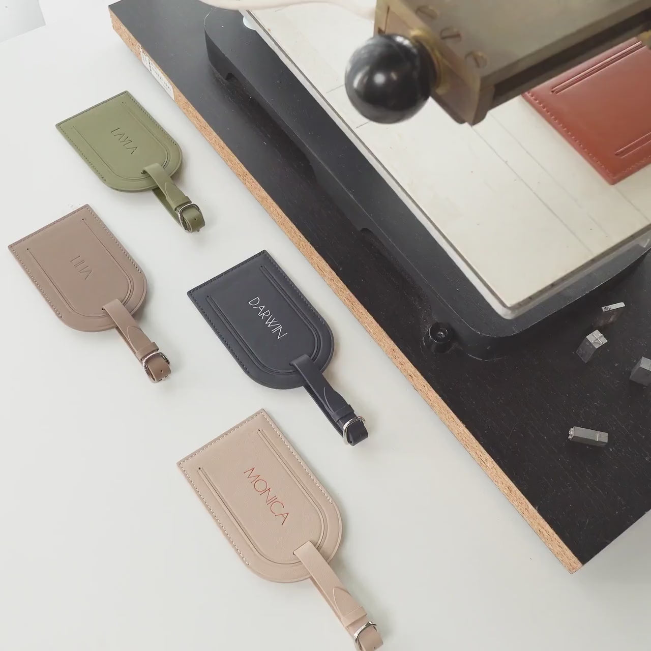 Embossed luggage tag - custom monogrammed suitcase tag, travel essentials, gift for moms, wife, bffs, gift for her, gift from daughter