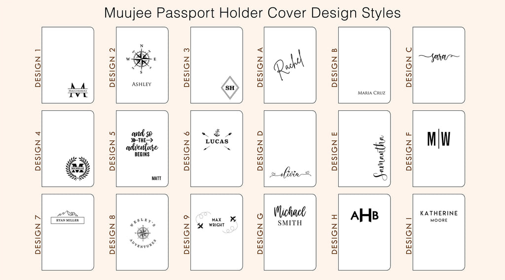 Engraved passport holder & luggage tag set - leather set 3rd anniversary gift monogram wallet, gift for mom dad, gift for grandma from kids