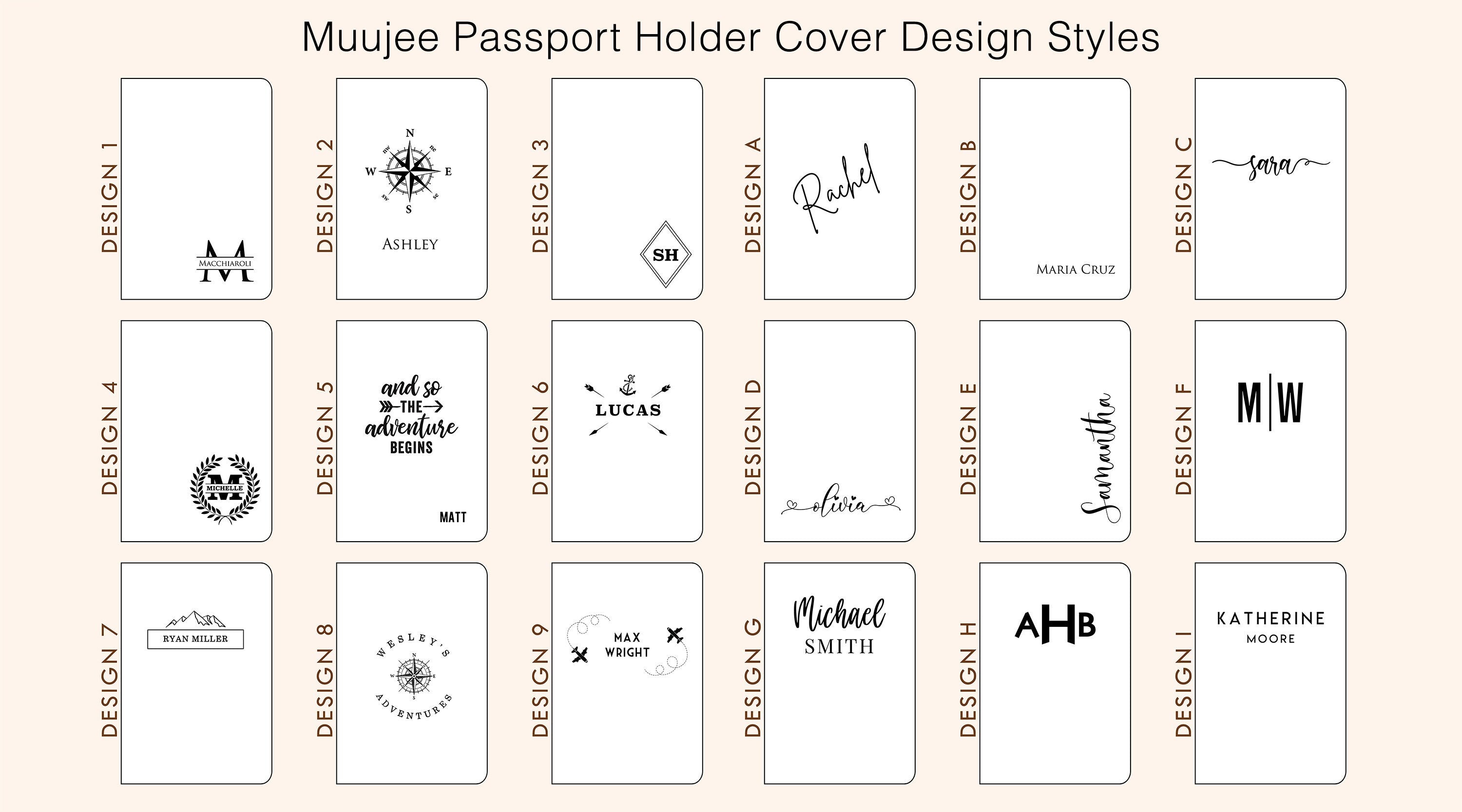 Engraved passport holder & luggage tag set - leather set 3rd anniversary gift monogram wallet, gift for mom dad, gift for grandma from kids