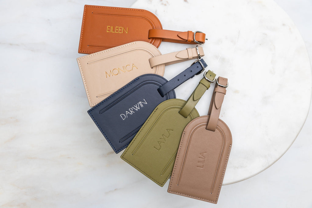 Embossed luggage tag - custom monogrammed suitcase tag, travel essentials, gift for moms, wife, bffs, gift for her, gift from daughter