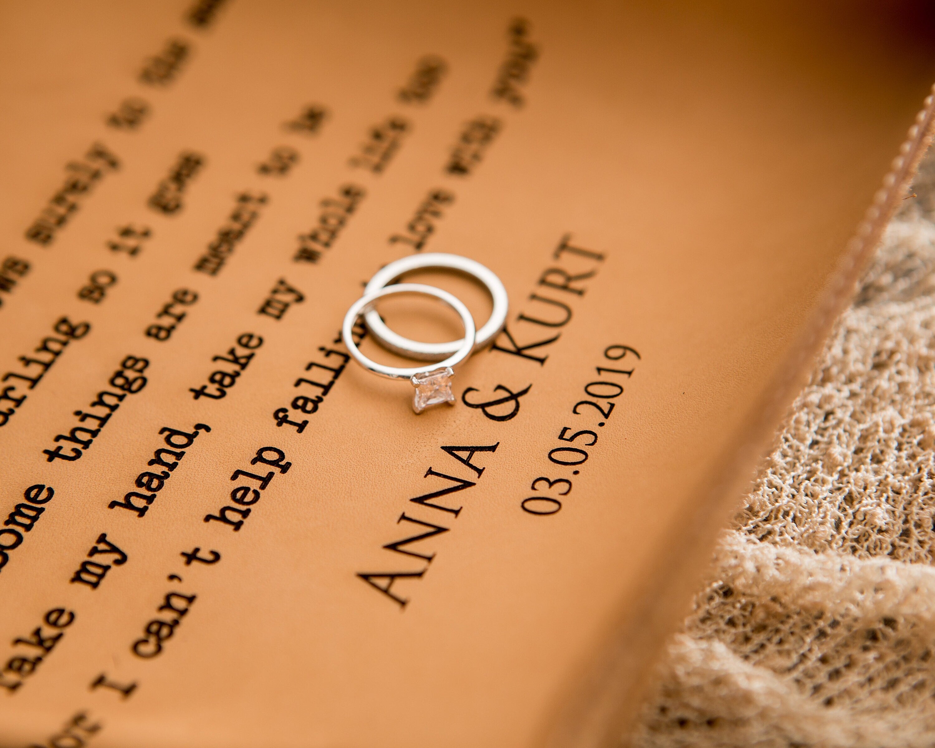 Engraved anniversary leather valet tray - desk side table key or ring tray catchall, wedding or engagement gift for couples, message gift