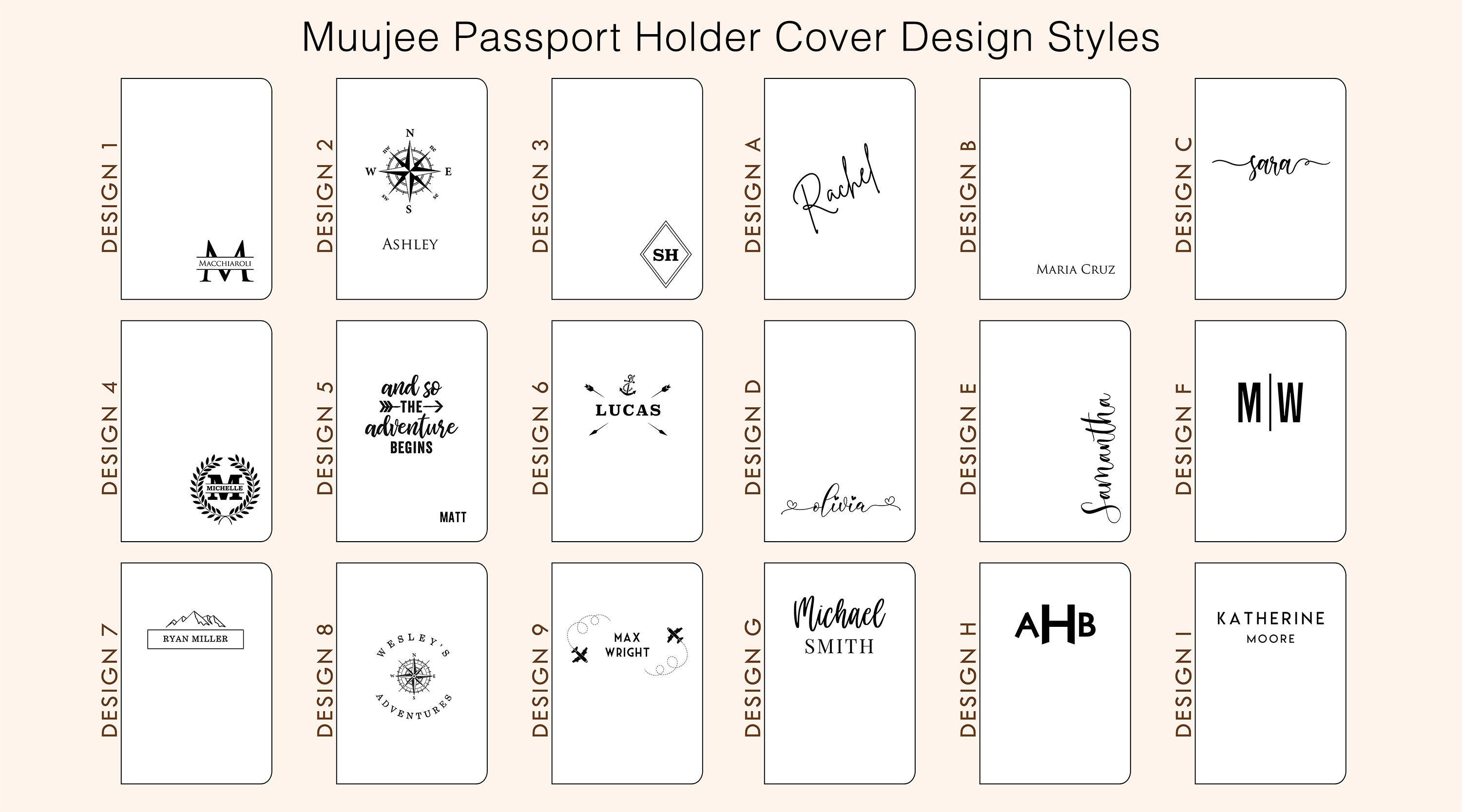 Engraved leather passport holder & luggage tag set - custom passport cover, 3rd wedding anniversary honeymoon, destination wedding suitcase