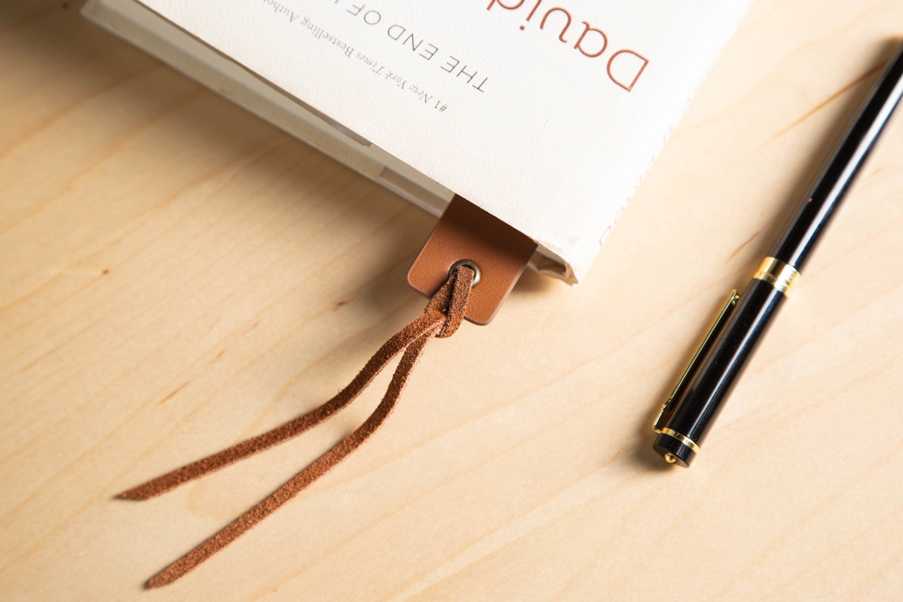 Engraved leather bookmark, handwritten children's note for mom, bookmark custom 3rd anniversary gift for wife, unique gift, gift for reader