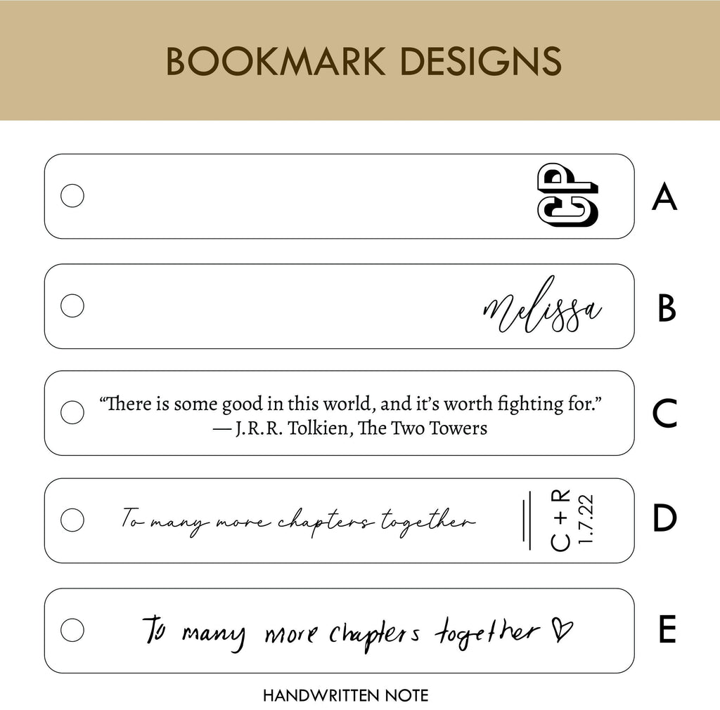 Engraved leather bookmark, handwritten children's note for mom, bookmark custom 3rd anniversary gift for wife, unique gift, gift for reader