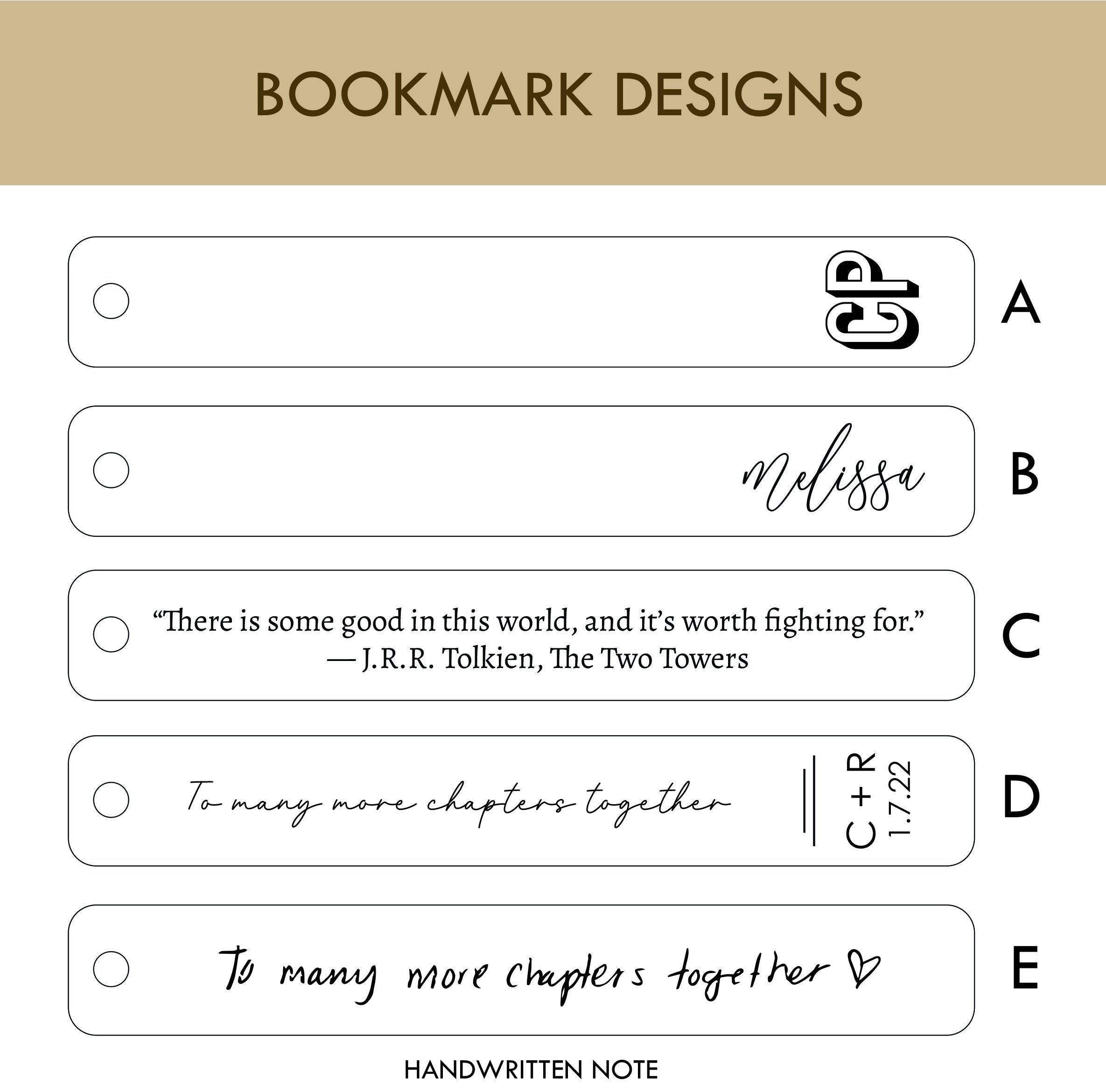 Engraved leather bookmark, handwritten children's note for mom, bookmark custom 3rd anniversary gift for wife, unique gift, gift for reader