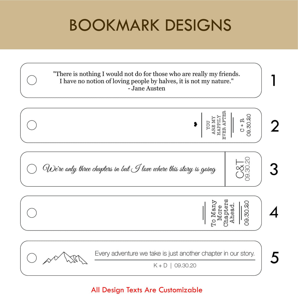 Engraved leather bookmark, 3rd anniversary bookmark custom handwritten note bookmark, note from kids, book club gift, book worm