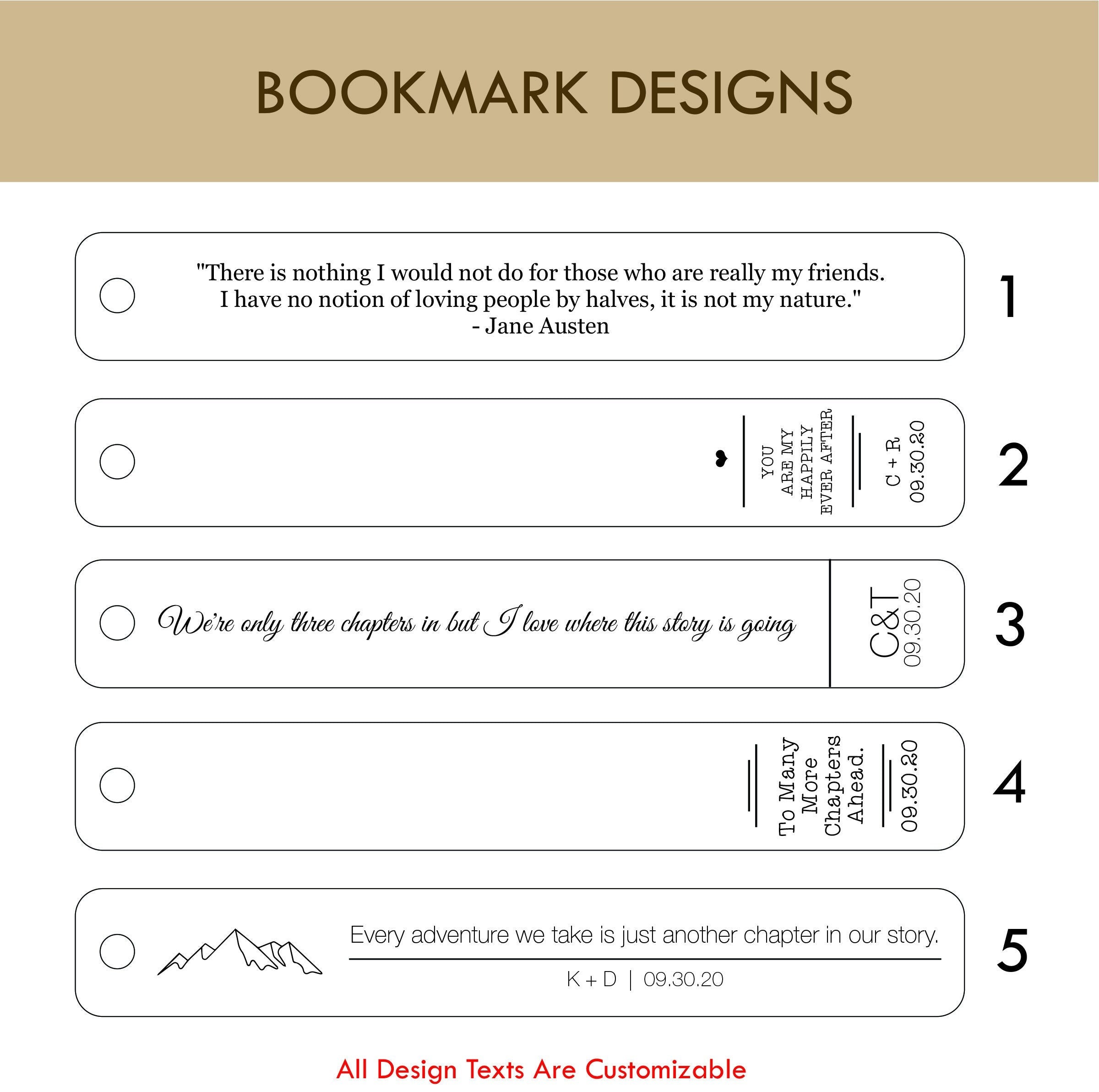Engraved leather bookmark, 3rd anniversary bookmark custom handwritten note bookmark, note from kids, book club gift, book worm