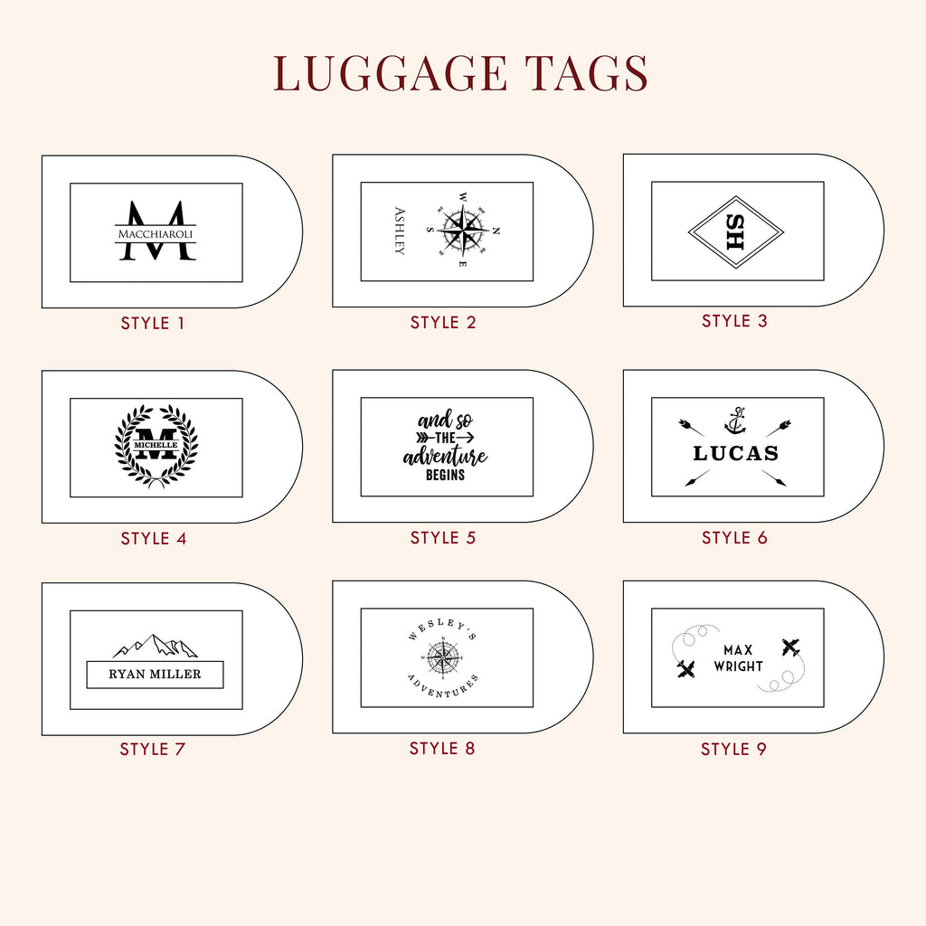 Engraved luggage tag with contact card - leather travel bag name tag, wedding party favor, work coworker gift, wedding travel honeymoon