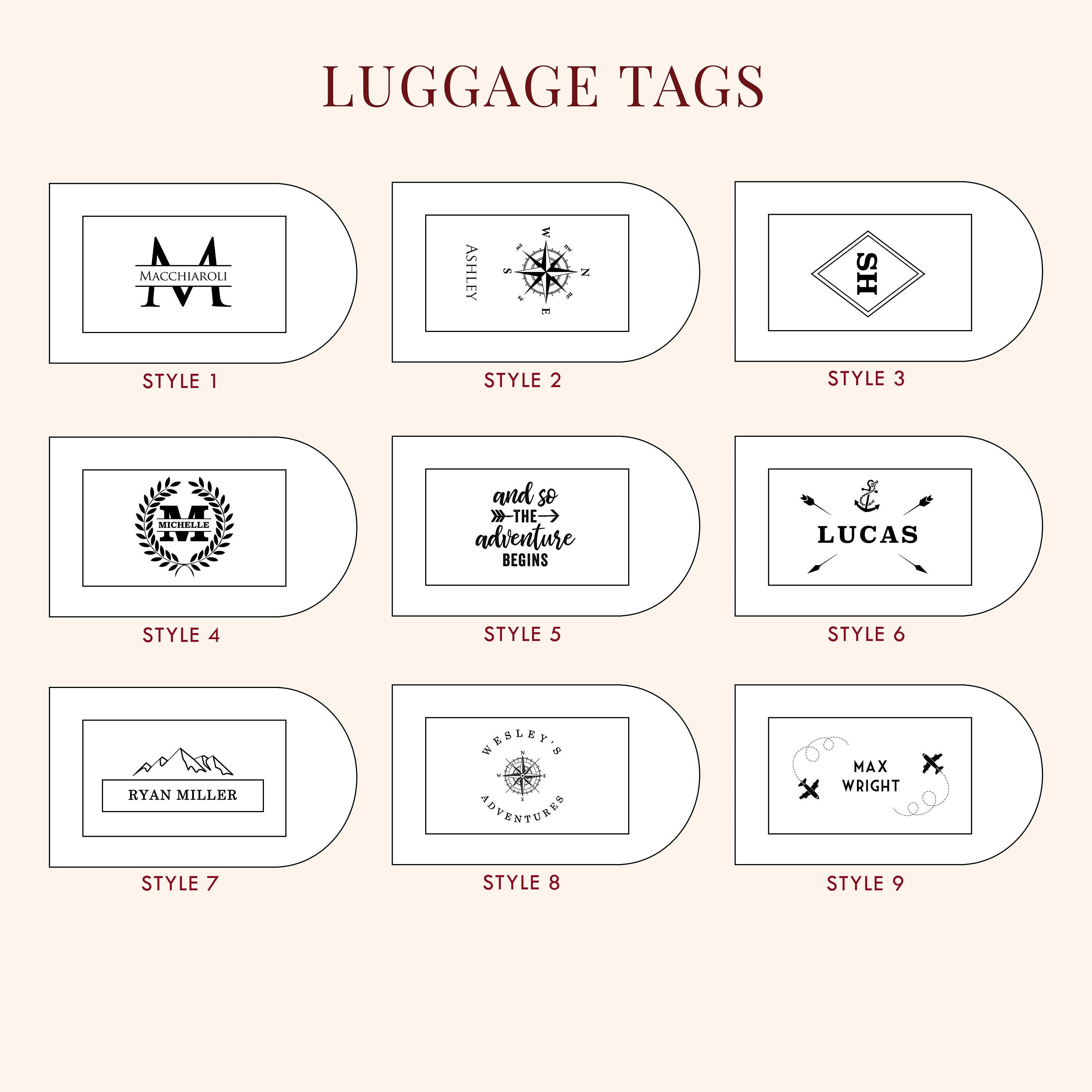 Engraved luggage tag with contact card - leather travel bag name tag, wedding party favor, work coworker gift, wedding travel honeymoon