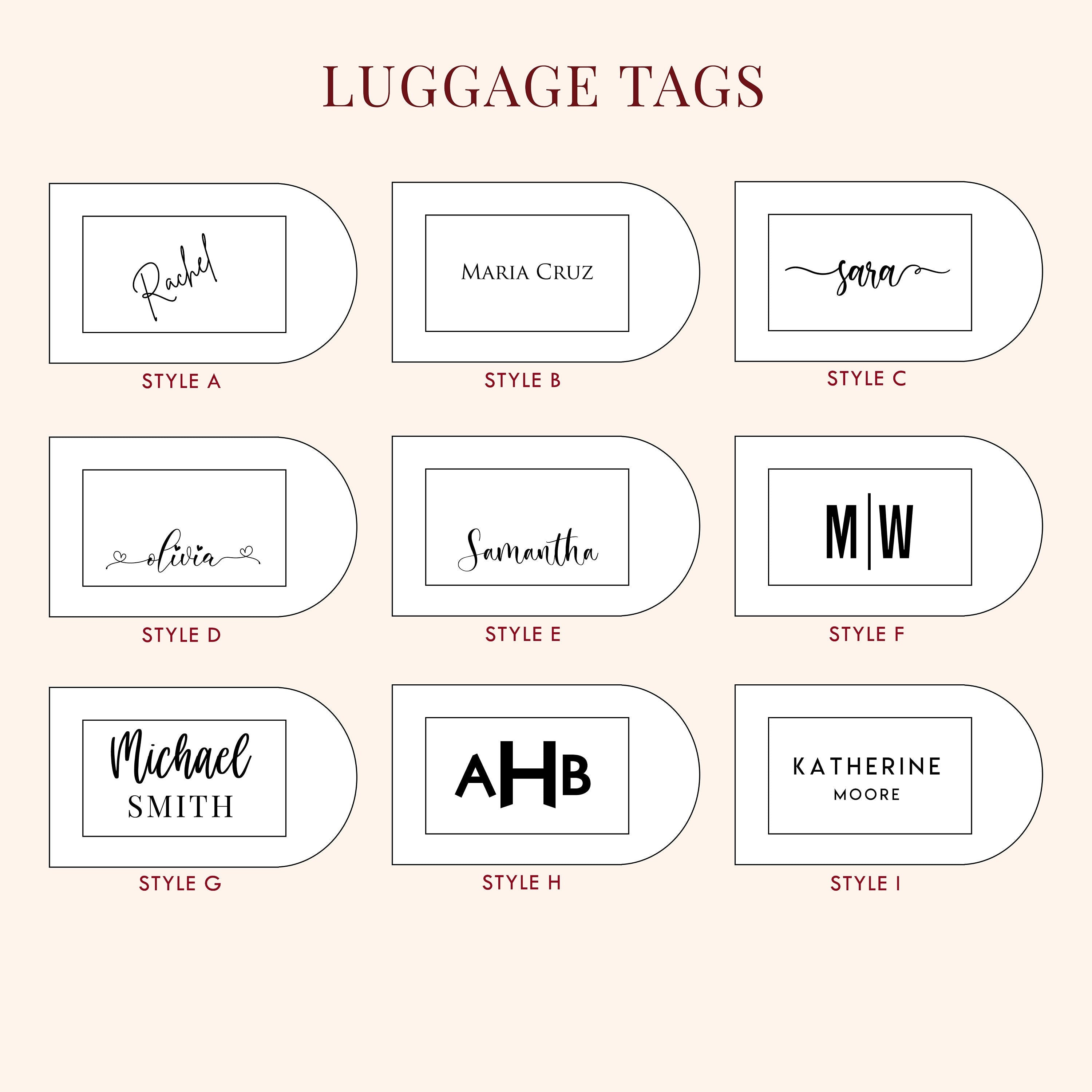 Engraved luggage tag with contact card - leather travel bag name tag, wedding party favor, work coworker gift, wedding travel honeymoon