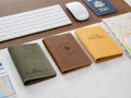 Leather passport cover - engraved holder, 3rd leather anniversary gift for husband wife, custom travel wallet, honeymoon wedding travel gift