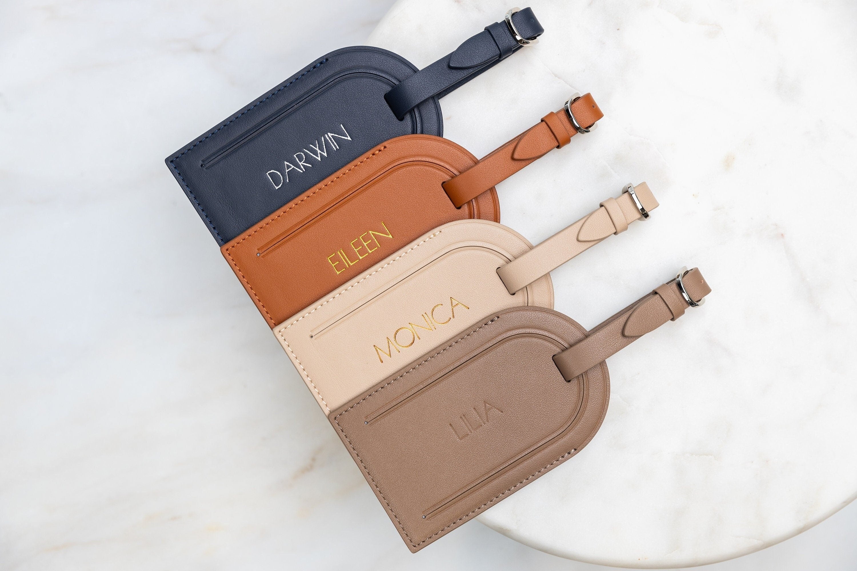 Embossed luggage tag - custom monogrammed suitcase tag, travel essentials, gift for moms, wife, bffs, gift for her, gift from daughter