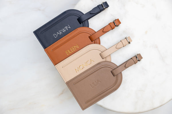 Embossed luggage tag - custom monogrammed suitcase tag, travel essentials, gift for moms, wife, bffs, gift for her, gift from daughter