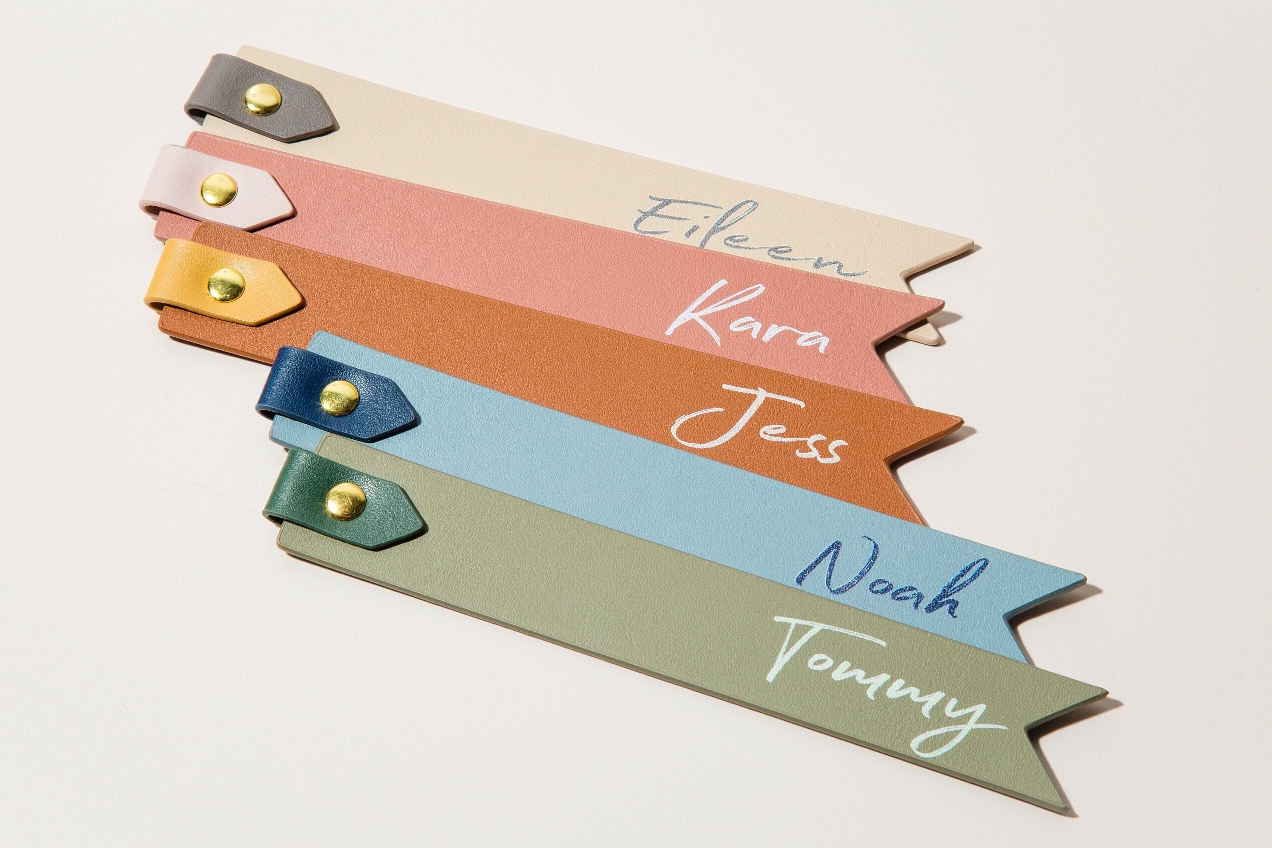 Bookmark Rope Loop Personalized leather bookmark w/ loop (design 3) - custom reading acce ...