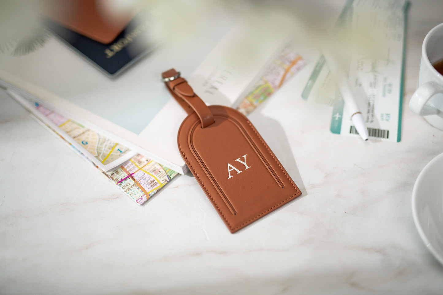 Embossed Luggage Tag - Custom monogrammed suitcase tag, gift for her, Bag name tags, travel gift, gift from kids, personalized gift for her