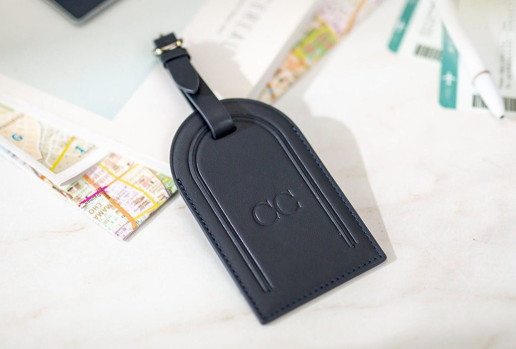Embossed Luggage Tag - Custom monogrammed suitcase tag, gift for her, Bag name tags, travel gift, gift from kids, personalized gift for her