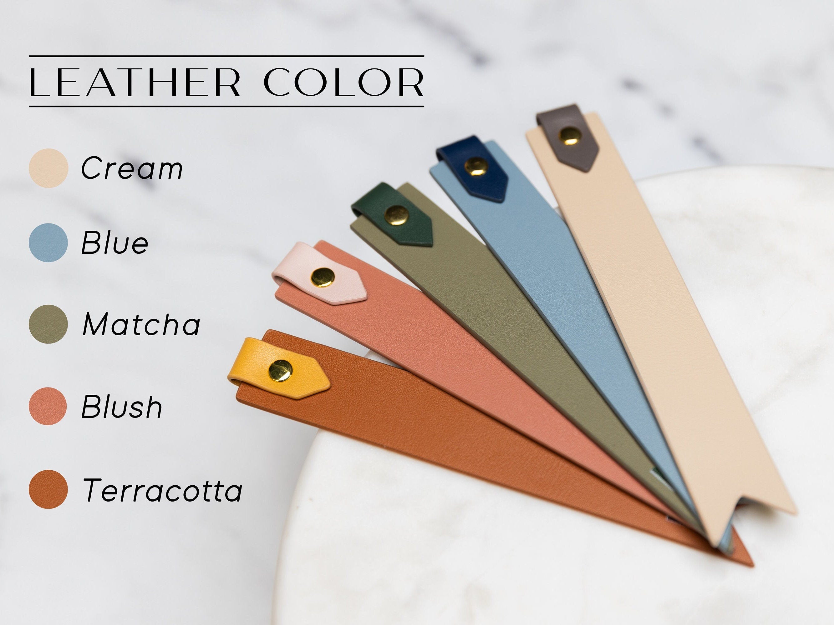 Engraved leather bookmark w/ loop (d2) - custom 3rd anniversary gift for her him, bible quote or message book mark, church bible page marker