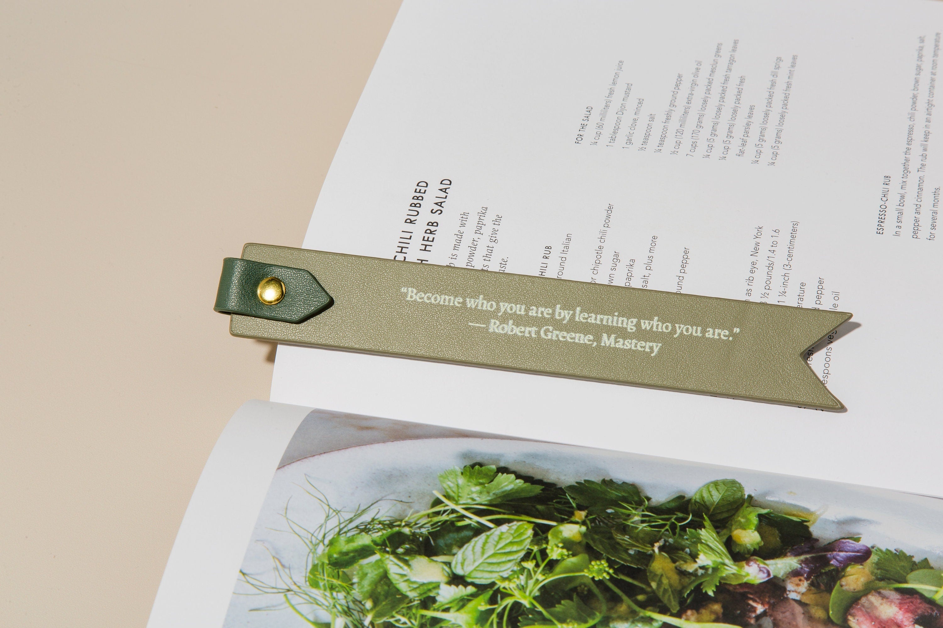 Personalized leather bookmark w/ loop (design 4) - custom unique quote letters book lover's page marker new college student literary gifts