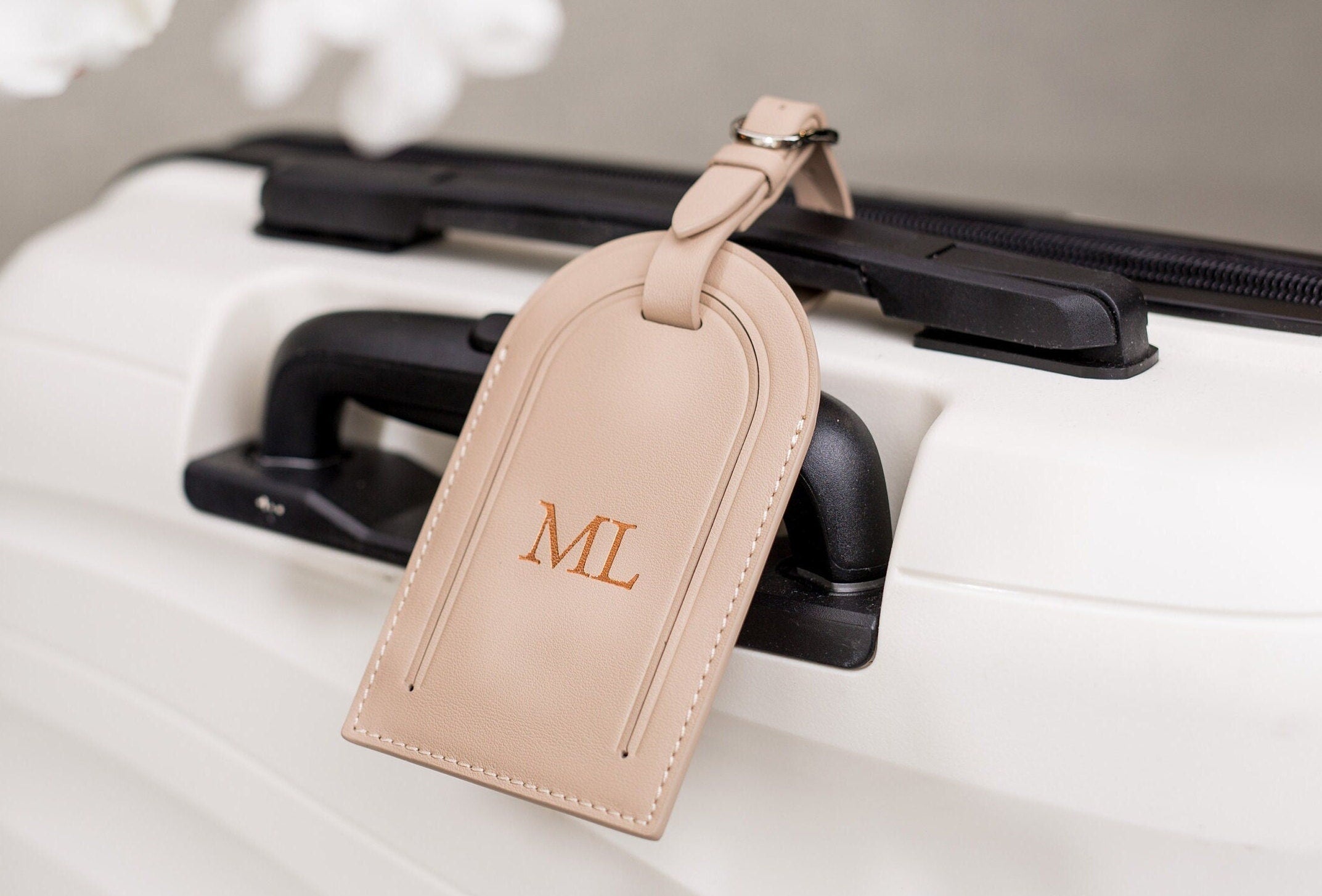 Embossed Luggage Tag - Custom monogrammed suitcase tag, gift for her, Bag name tags, travel gift, gift from kids, personalized gift for her