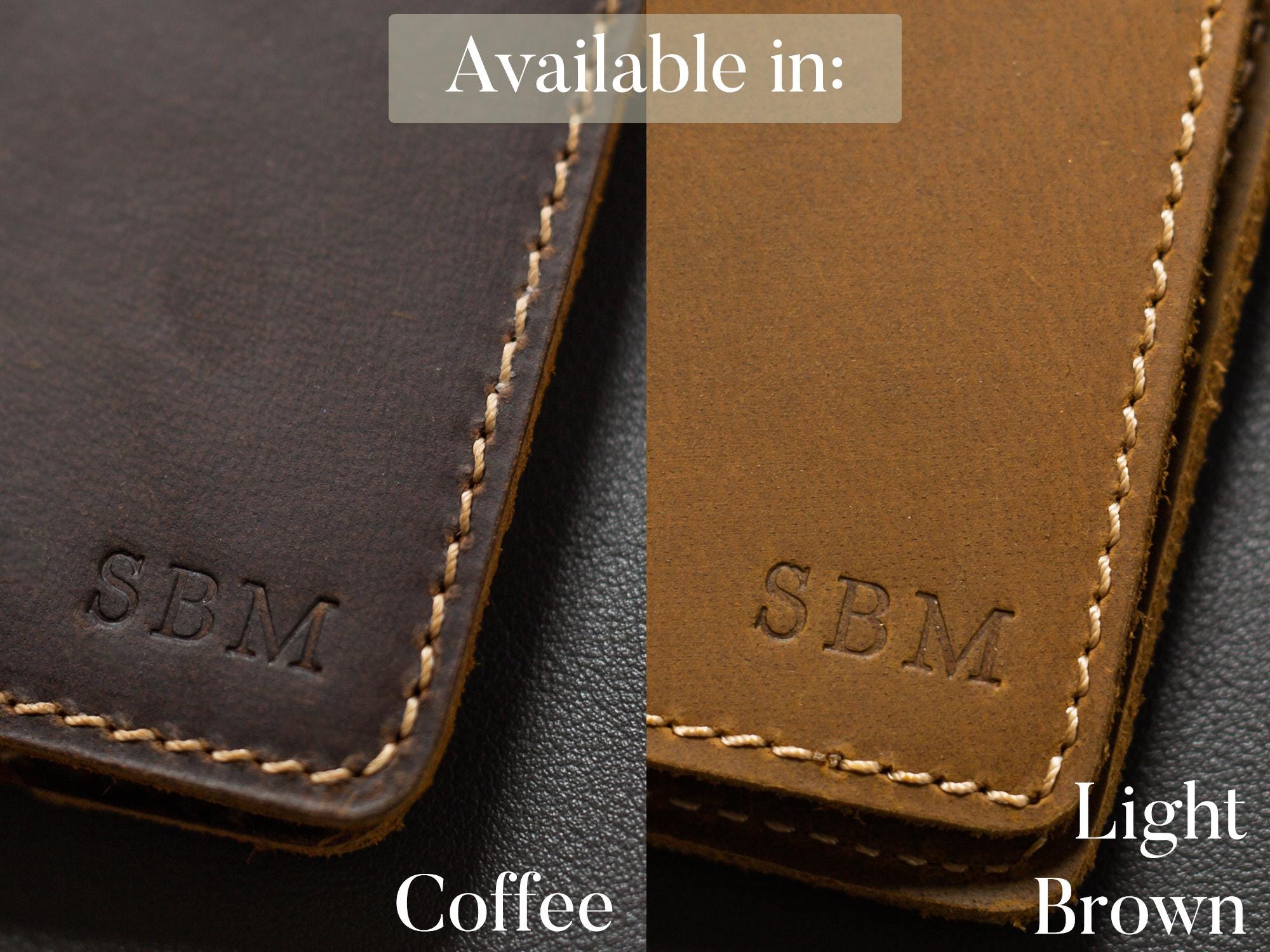 Embossed Monogram Distressed Leather Passport Holder - personalized genuine leather travel wallet gift for traveler dad brother rustic