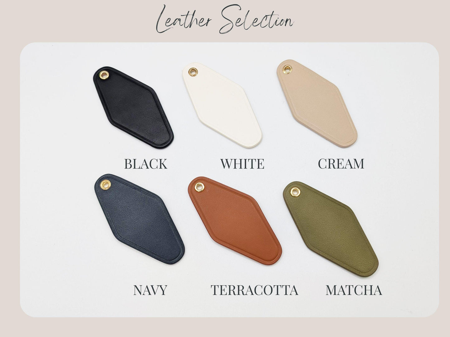 Embossed diamond leather keychain (name) - luxury key chain fob personalized 3rd anniversary gift matching keyrings for wife husband couple