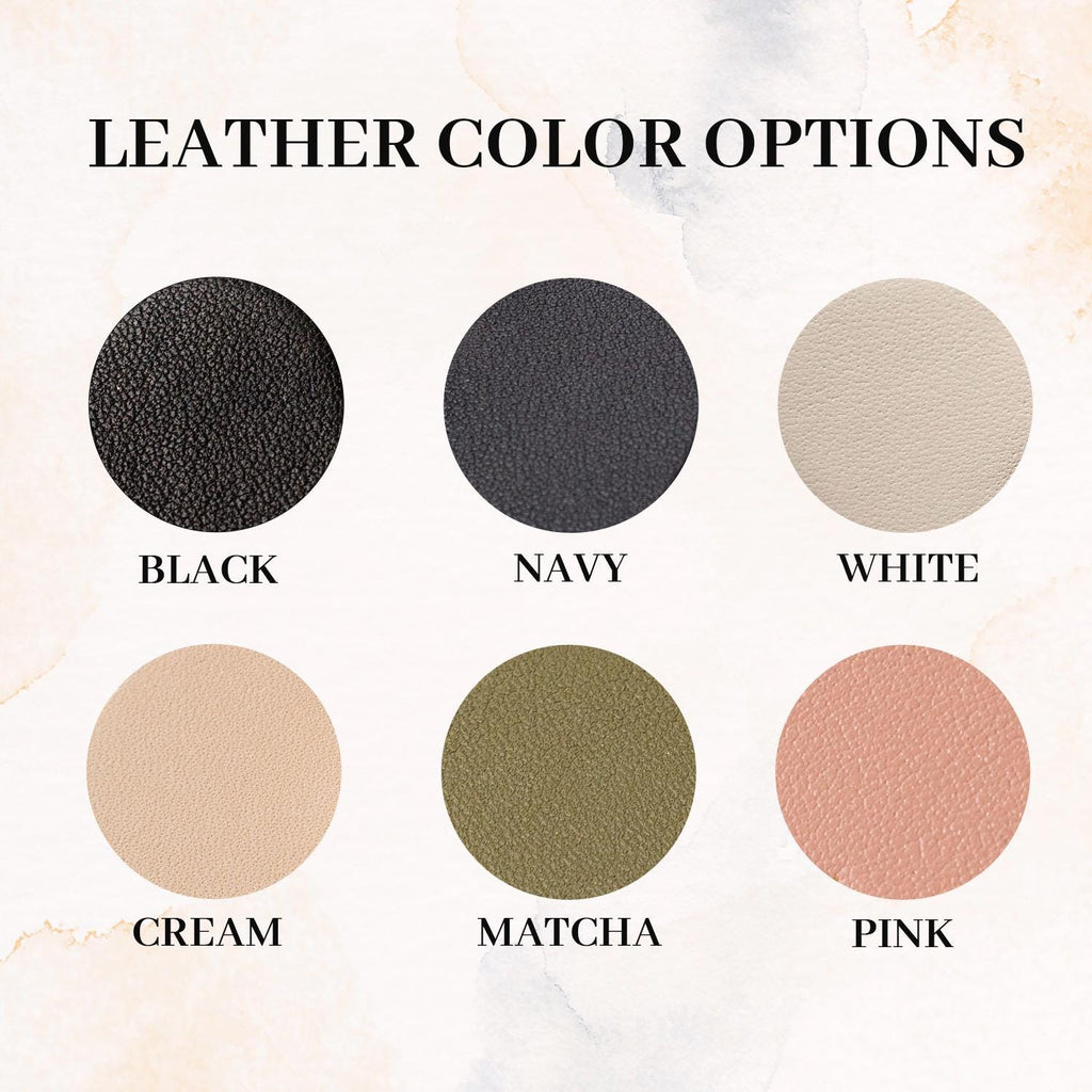 Embossed Round Circle Leather Keychain (Initials) - genuine leather, modern key rings, custom cute personalized key chain gift, girlfriend