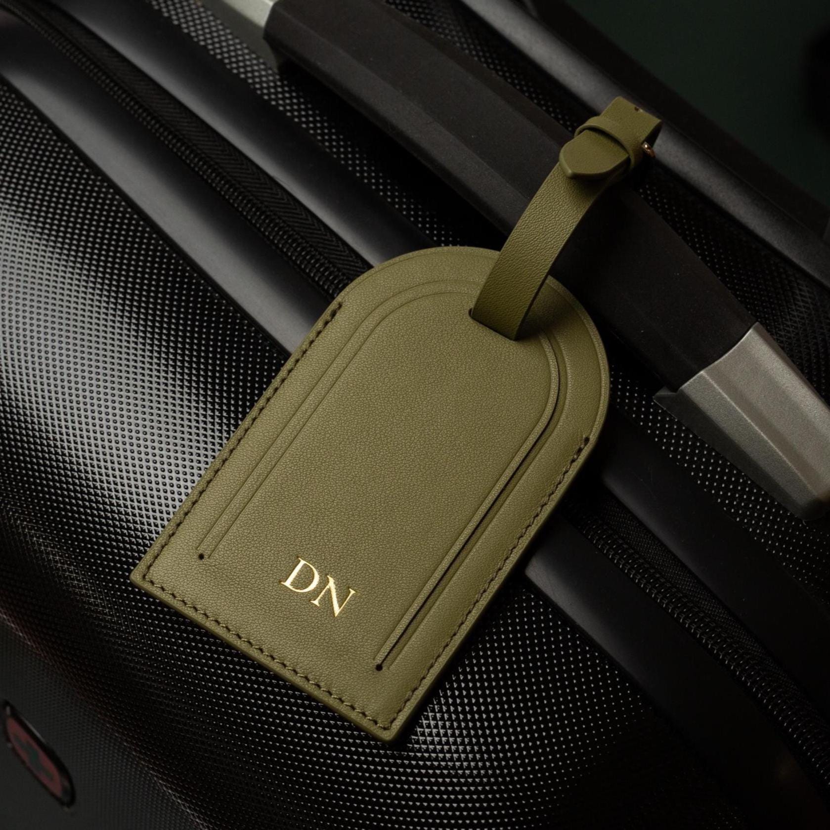 Embossed Monogram Luggage Tag Small Kennerley - Custom personalized suitcase tag, Travel, Bag name tags, birthday destination wedding gift