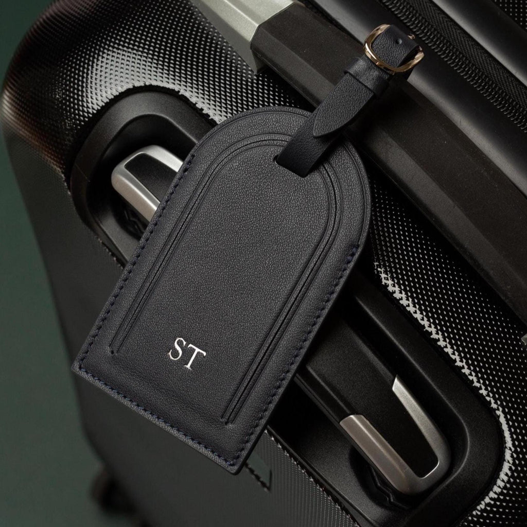 Embossed Monogram Luggage Tag Small Kennerley - Custom personalized suitcase tag, Travel, Bag name tags, birthday destination wedding gift