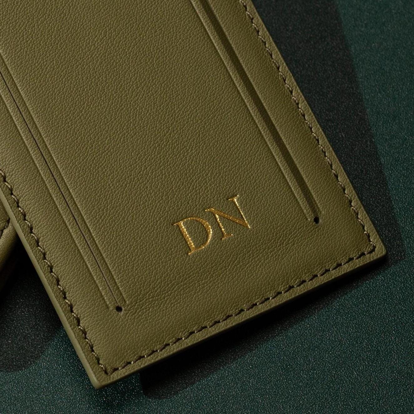 Embossed Monogram Luggage Tag Small Kennerley - Custom personalized suitcase tag, Travel, Bag name tags, birthday destination wedding gift