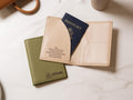 Nappa Passport Holder - Engraved on Genuine Leather Logo Company Corporate Gift Retirement Custom Inside Message Executive C-Suite Swag