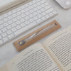 Personalized leather bookmark w/ loop (design 2) - unique custom book marker 3rd anniversary gift for girlfriend with custom quote
