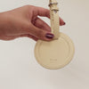 Embossed Saffiano Leather Round Luggage Tag - Personalized Bag Tag w/ Privacy Flap, Custom Monogram Travel Gift