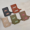 Personalized passport holder & luggage tag set - custom initials travel card wallet, gift for best friend, girlfriend, honeymoon gift ideas