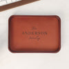 Vegetable tanned hard leather valet (design 2) - housewarming couple gifts for him husband catchall edc tray home decor mom dad gift ideas